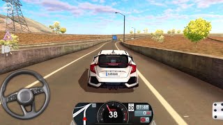 DRIVING SCHOOL SIMULATOR - HONDA CIVIC HATCHBACK SPORT - ROUTE 66 / AMERICAN HIGHWAY - GAMEPLAY screenshot 2