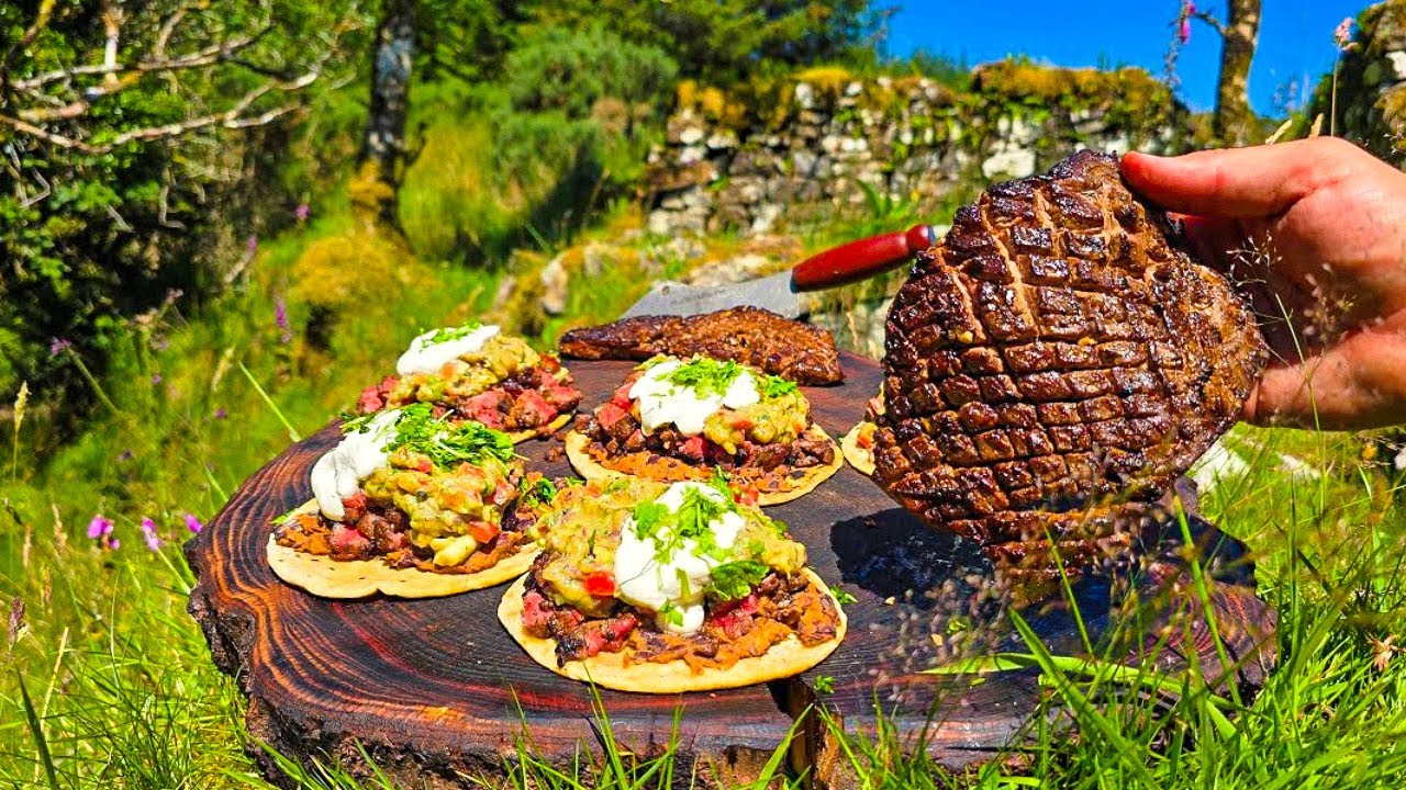 Ultimate Carne Asada Tacos Experience | ASMR Outdoor Fire Cooking