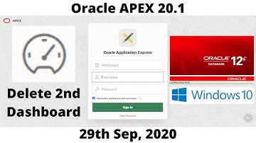 How to delete Dashboard | Oracle APEX 20.1 8K
