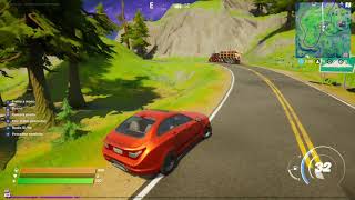Guida un'auto da Pantano Palpitante a Gattogrill in meno di 4 minuti senza uscire - Fortnite screenshot 5