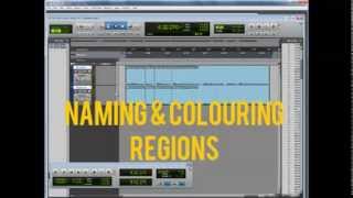Naming and Colouring Regions in Pro Tools LE 8