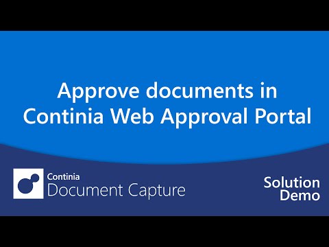 Approve documents in Continia Web Approval Portal