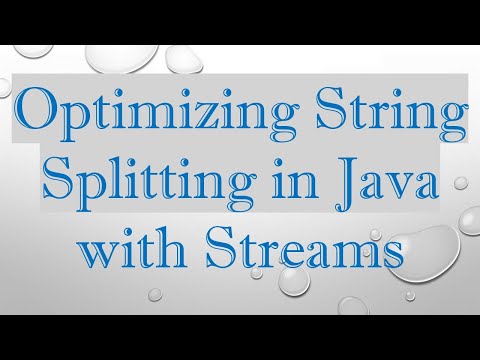 Optimizing String Splitting
