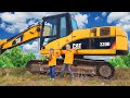 Funny Story about Real Big Excavator CAT, Dump Truck and other trucks for kids