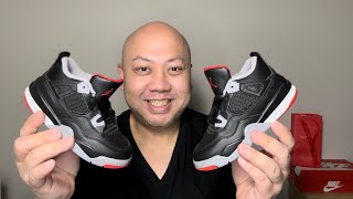 2024 NIKE AIR JORDAN IV BRED 4 REIMAGINED TODDLER FULL DETAIL REVIEW