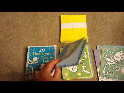 20 Thank You Cards to Color - Usborne Books