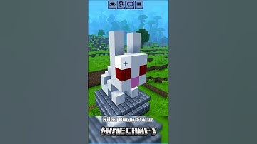 Easy Killer Bunny 🐇 Statue Tutorial in Minecraft #minecraft #minecraftbuilds #gaming