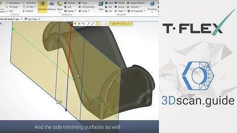 T-Flex, video 1. Reverse engineering of Mechanical forms. 3D scan processing.