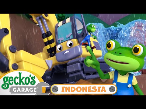 Darurat Hari Hujan | +lebih banyak lagi Truk Untuk Anak-Anak | Garasi Gecko