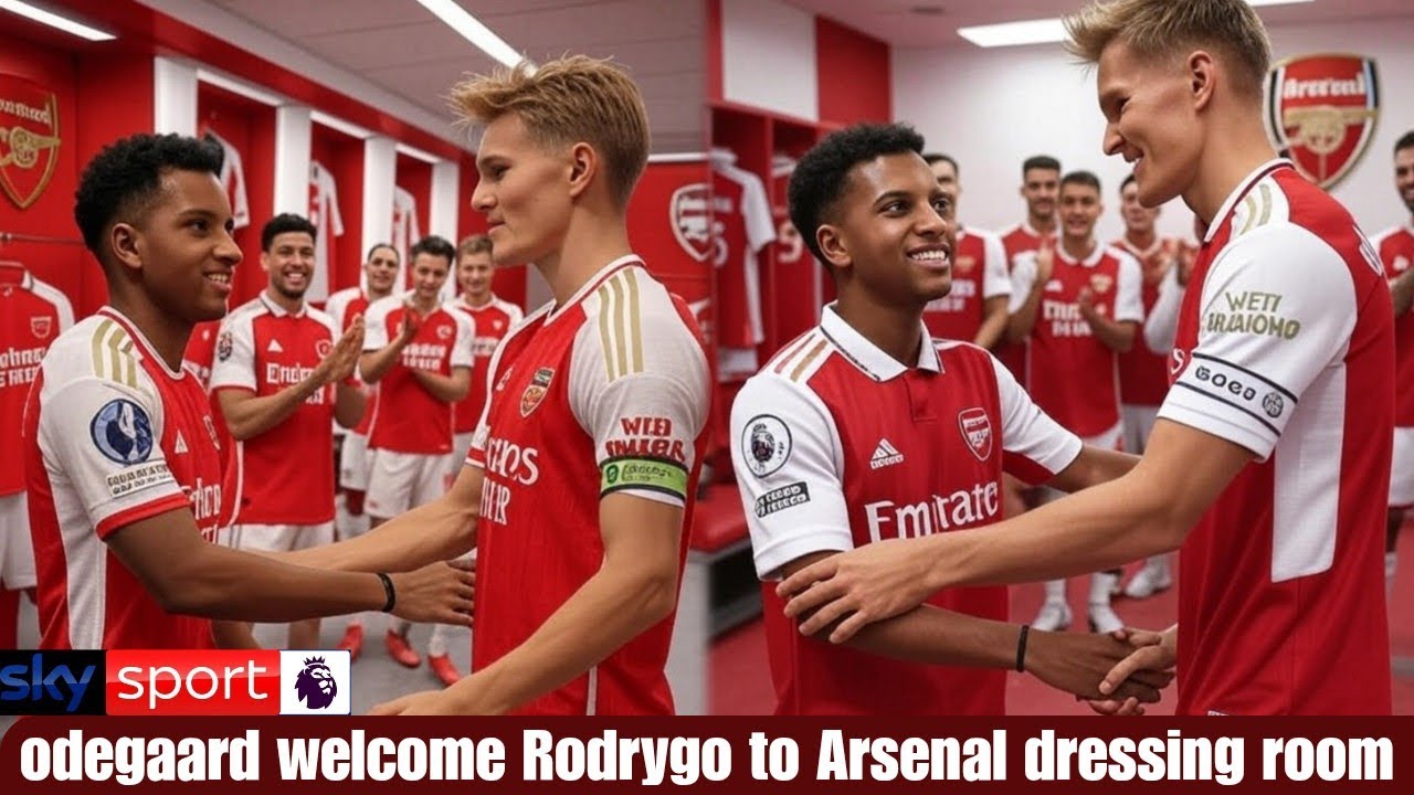 RODRYGO GOES RECEIVES HERO’S WELCOME IN ARSENAL DRESSING ROOM AS HE MEETS ODEGAARD, SAKA & GYÖKERES