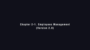 QuickHR   Tutorial Chapter 2 1 Employees Management (Version 2)
