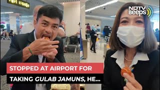 Viral: No Gulab Jamuns Allowed On Board, Man Lets Airport Staff Feast On Them screenshot 3