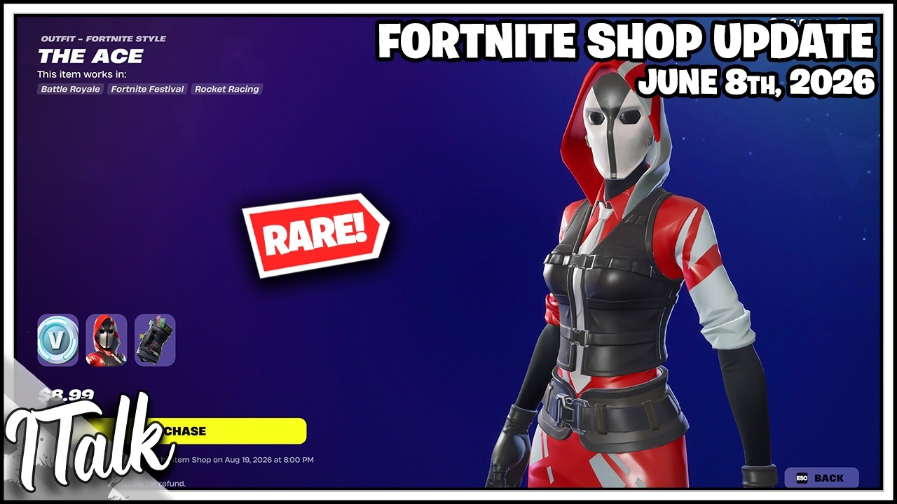 Fortnite Shop *SUPER RARE* ACE PACK IS BACK AND MORE! [June 8th, 2026] (Fortnite Chapter 7)