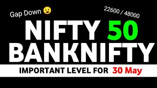 Again Gap Down Tomorrow 🤯 | Important Level for 30 May | NIFTY | BANKNIFTY | Ep-34.