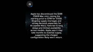 Apple drops base Mac mini; now starts at $799 with 512GB storage