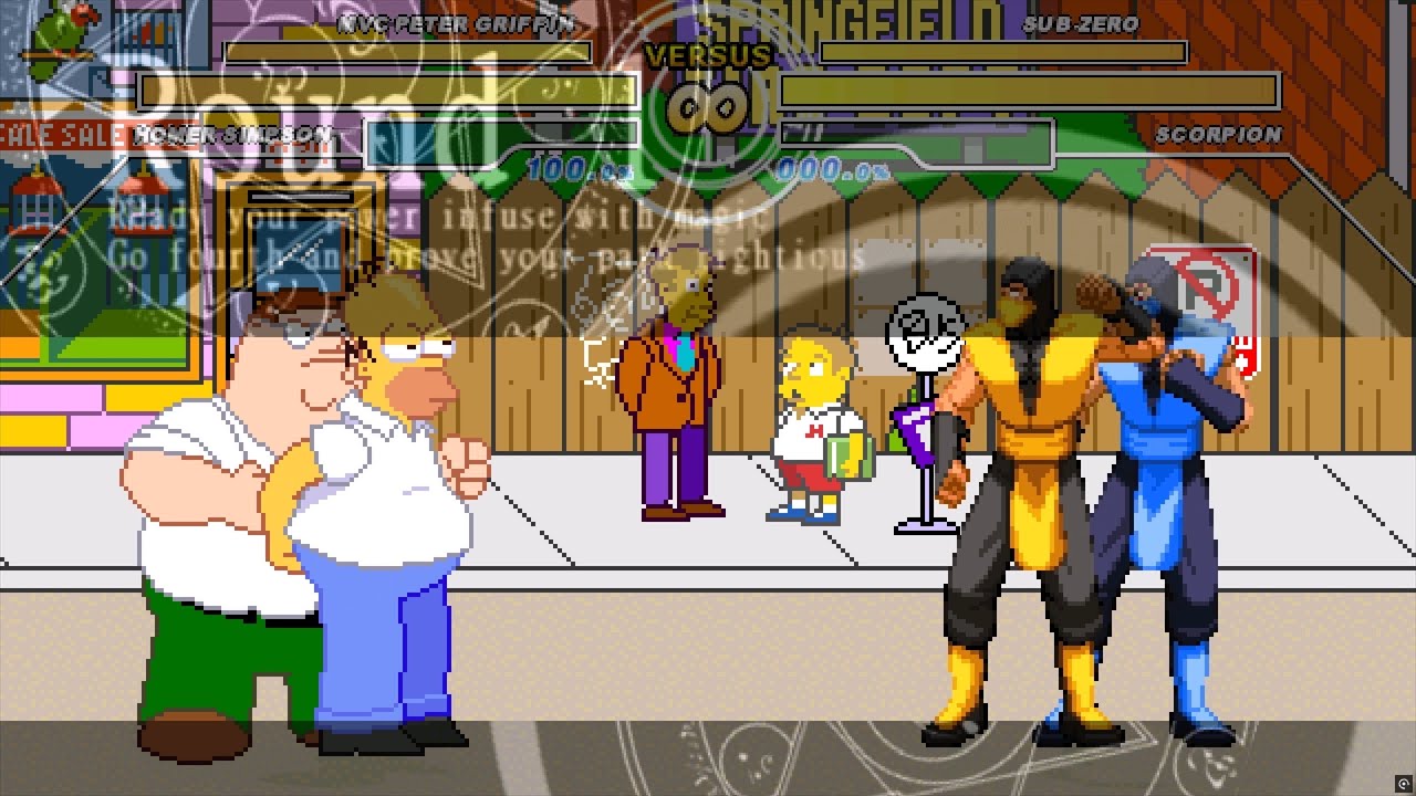 Mugen Request #154 Homer Simpson & Peter Gryphon vs Scorpion & SubZero