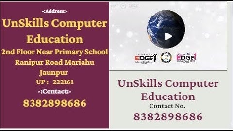 UnSkills Computer Education- #Mariyahu #Jaunpur #UP #edgeeducations