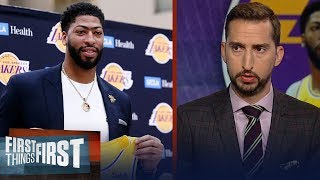 Nick Wright doesn't think it's championship or bust for AD \& the Lakers | NBA | FIRST THINGS FIRST
