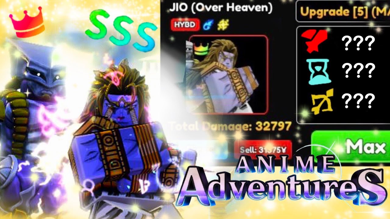 DIO JIO (Over Heaven) PERFECT STAT SSS The World Over Heaven Anime  Adventures AA