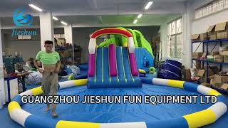 Ultimate Inflatable Slides for Kids: Shark Bounce House + Big Water Slide | Jieshun