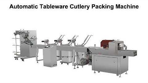 Tableware Automatic Cutlery packing machine: Napkin, Knife, Fork Spoon etc.