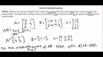 Chapter 12-2 video 4: Matrix Multiplication