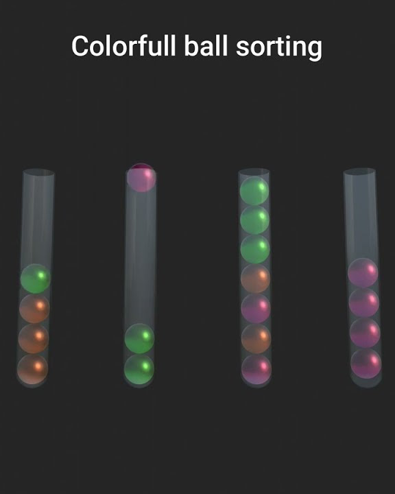 Satisfying animation - Colorful ball sorting #shorts - YouTube