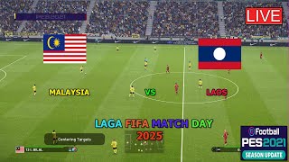 MALAYSIA VS LAOS (KUALIFIKASI PIALA ASIA 2025, GAMEPLAY PES 2021)