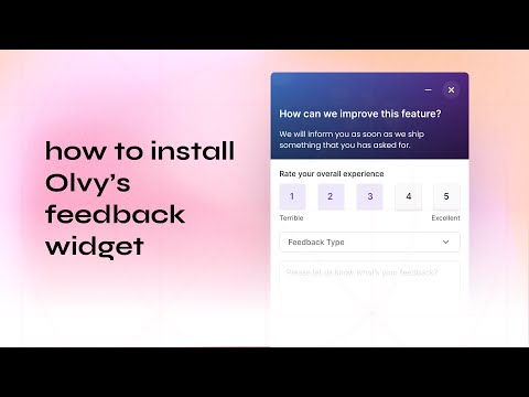 How to install Olvy's Feedback Widget?