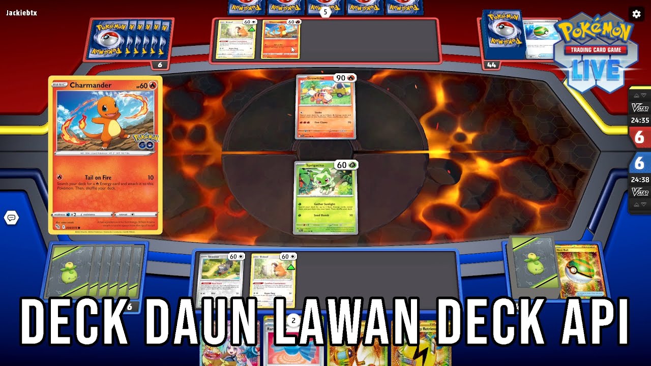 Deck Daun Lawan Deck Api - Pokemon TCG Live Indonesia - YouTube