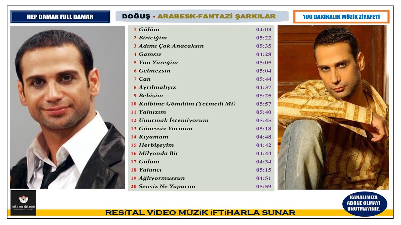 DOĞUŞ - ARABESK&FANTAZİ ŞARKILAR (ORİJİNAL CD VE KASET KAYDI FULL ALBÜM)