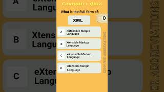 XML stands for? #computer #mcqs #abbrevations screenshot 3