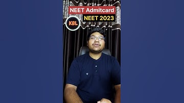 NEET 2023 Admitcard | Neet update | How to fill neet self declaration form |  KB Learnings #shorts