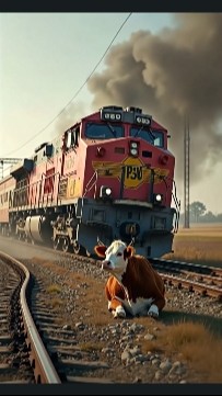 Indian Cow vs Express Train 🚂🐄 | Funny Story | Comedy Video - YouTube