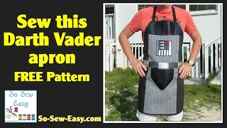 How to sew this Darth Vader style Star Wars inspired apron