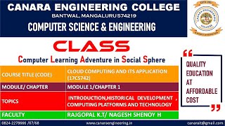 VTU CC (17CS742) CLOUD COMPUTING AND ITS APPLICATION INTRODUCTION [INTRODUCTION](M1 L1)