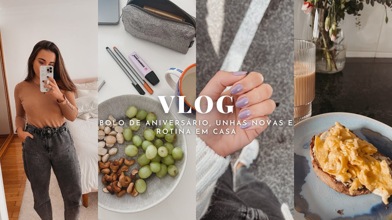 Vlog: bolo de aniversário, unhas novas e rotina em casa