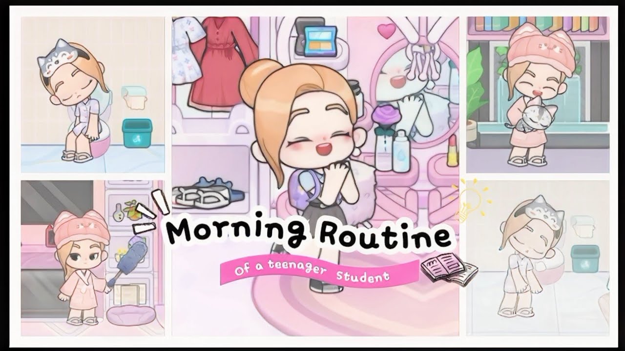 Morning routine in game world🥰❤️#game world#kazugameryt