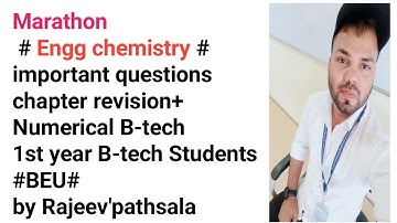 Engineering Chemistry MARATHON 1st year B-tech Students #BEU# AKU