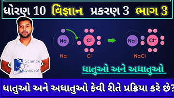 Dhatu ane adhatu ni prakriya| ionic | metal and non metals reaction | std 10 science | part 3