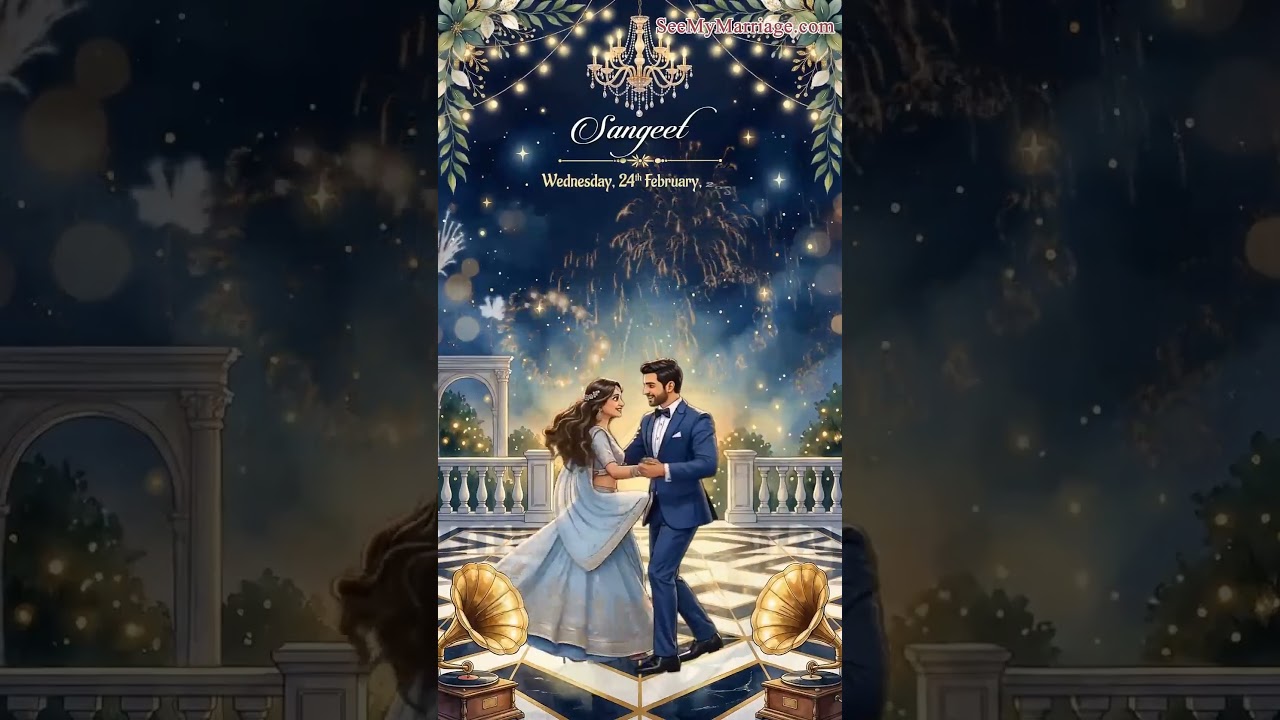 Romantic Pastel Floral Wedding Invitation Video Watercolor Delicate Greenery 