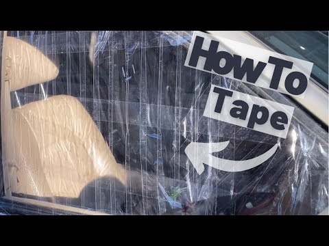 How to tape a broken car window
