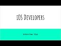 iOS development interview tips