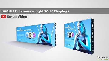 BACKLIT - 10ft X 7.5ft Lumière Light Wall® - Trade Show Exhibit Booth - (Wire LED Ladder Light)