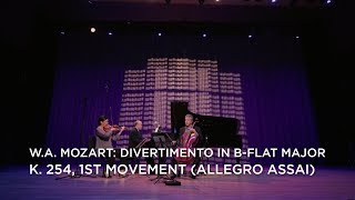 W.A. Mozart: Divertimento in B-flat Major, K. 254, 1st movement | Gryphon Trio