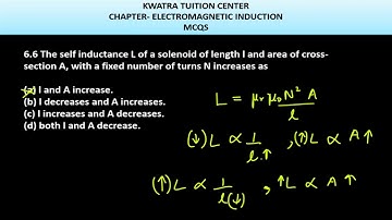 6.6 The self inductance L of a solenoid of length l and area of cross-section A, with a fixed number