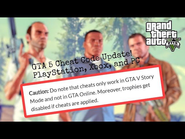 Cheats para o GTA V de PC, Xbox e PlayStation