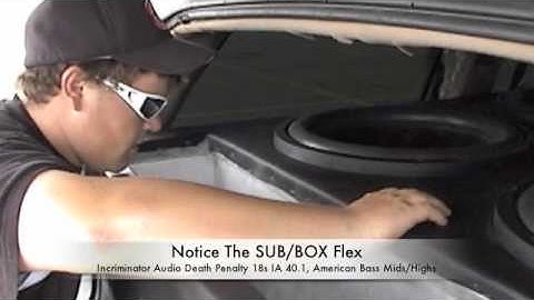 4 Incriminator Audio Death Penalty 18s Vs. 2 Rockford FosGate P1 12s...