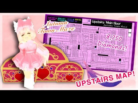 Autumn Town Maze Map Guide For All 8 Chests On Upper Main Floor Royale High Tutorial Walk Through Youtube - autumn town maze roblox royale high maze map