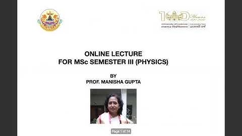 BCS Theory Part I by Prof Manisha Gupta , Department of Physics,  University of Lucknow
